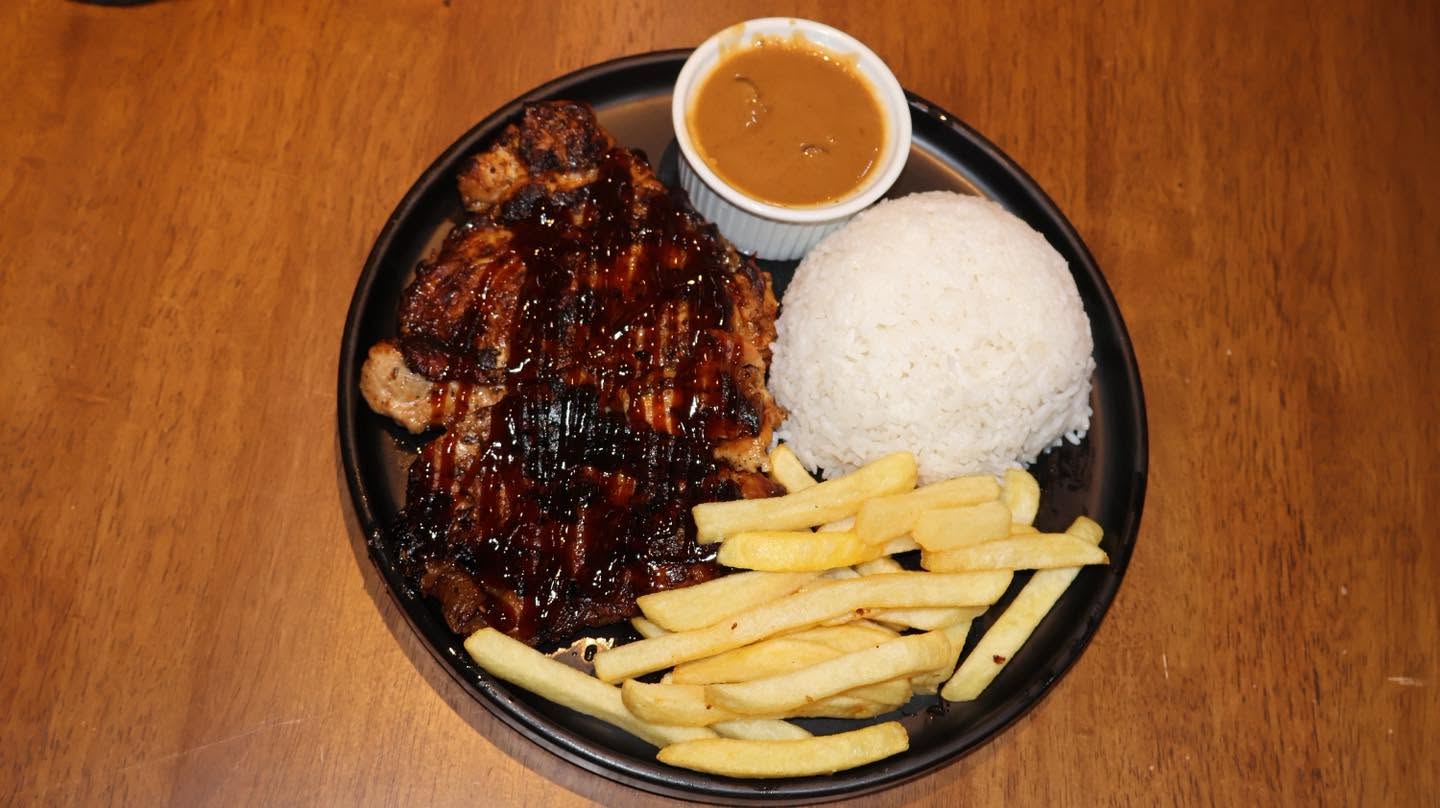 BBQ grilled chicken with rice